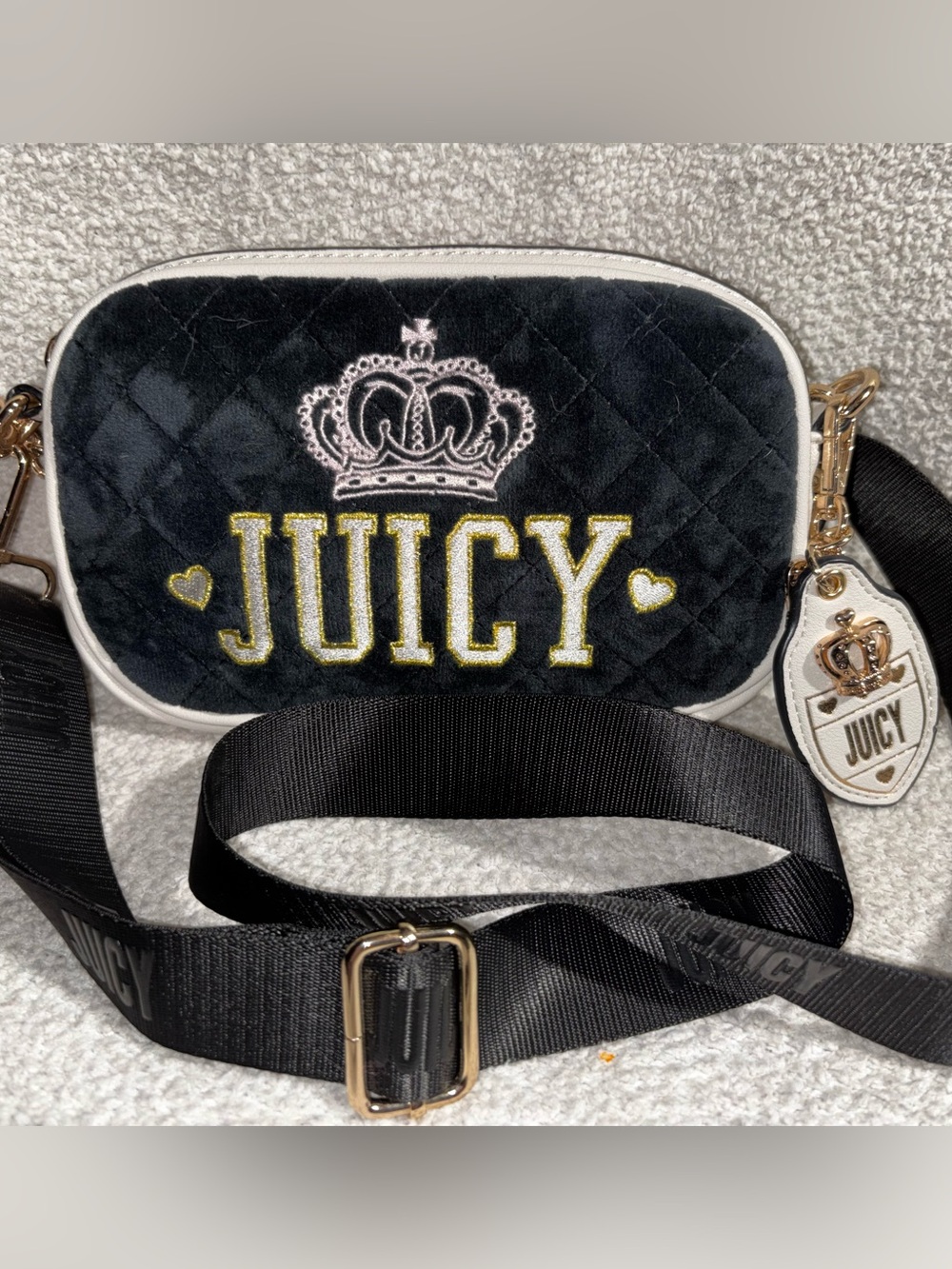Juicy Two-Tone Black and White Crossbody Bag
